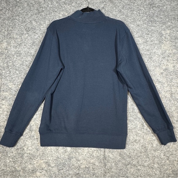 Lindbergh Men's Navy Blue Half Zip Sweater Scandinavian Minimalist Pullover - Picture 14 of 16